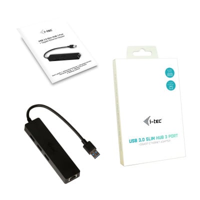 i-tec Advance U3GL3SLIM interface hub USB 3.2 Gen 1 (3.1 Gen 1) Type-A Black