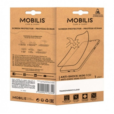 Mobilis Screen Protector Anti-Shock IK06 - Clear for iPhone 15 - iPhone 15 Pro